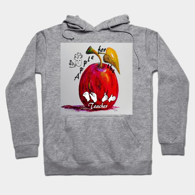 ASL Apple for the Teacher Hoodie by EloiseART